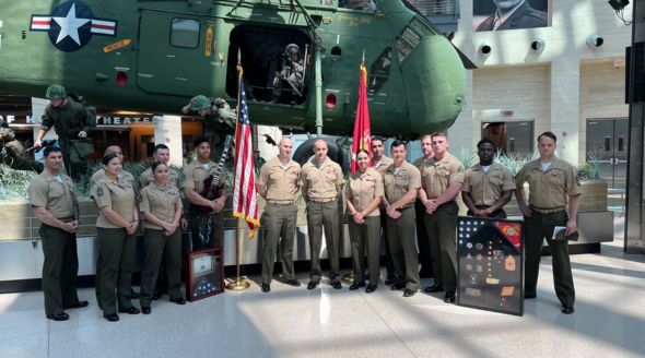 CWTSatoTravel SkillBridge Fellow Honored at Marine Corps Retirement